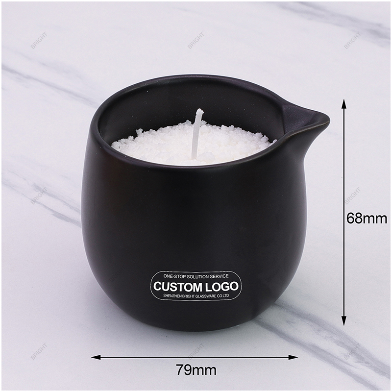 Spray color ceramic candle jar for candle